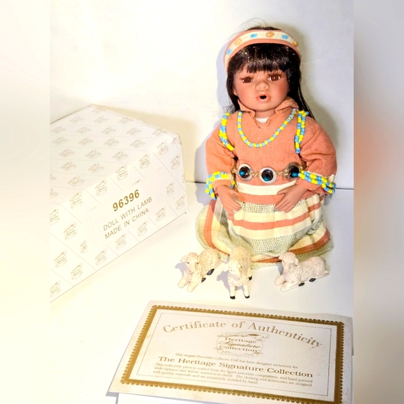 Indian The Heritage Collection Doll with Lamb - Brand New In Box